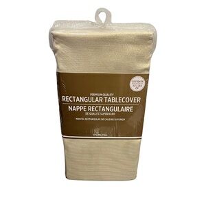 PARTY CITY || RECTANGULAR TABLECLOTH || METALLIC VANILLA CREAM FABRIC